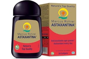 MARCUS ROHRER SPIRULINA Marcus Rohrer Astaxantina, Integratore Alimentare Antiossidante, Protezione da Sole, Raggi UV, Invecchiamento Pelle e Occhi, Stress Ossidativo, 30 Softgel