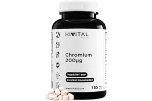 Krom 200 mcg. 365 veganska tabletter för 1 års behandling. | 200 µg rent Krompikolinat per tablett. Det bästa Chromium, mycke