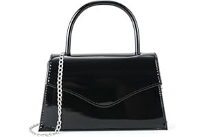 Milisente Clutch Bags For Women Elegant Wedding Evening Handbags Faux Patent Leather Clutches With Top Handle