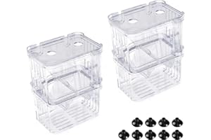 LZYDKH Aquarium Zuchtbox, 2 Stück Aufzuchtbecken Aquarium Aquarien AufzuchtbehäLter Kunststoff Fisch Isolation Box mit Saugnäpfen für Garnelen Kleine Fische Babyfische