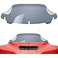 Amazicha 7" Smoke Wave Windshield Windscreen Compatible for 2014-2024 Harley Davidson Touring Street Glide/Electra Glide/Ultra Limited/Tri Glide FLHT FLHX FLHXS FLHTK (Tint)