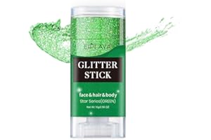 MTUVKGT Barra de Gel con Purpurina Cara, Brillantes para la Cara Festival, Holográficas de Sirena con Purpurina Para el Pelo del Cuerpo de la Cara, Glitter Maquillaje de Fiesta (green)