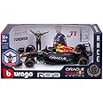 Bburago - 1/24 Scale Model Compatible with Red Bull Racing RB19 Qatar F1# 11 Compatible with Sergio Perez 2023 with Pilot (Blue)