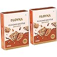 LOYKA Almond Brittle Brownie Choco Box - 14 Pcs X 2|Premium Chocolate Gift Hamper|Choco & Nut Dryfruit Delicacy|Roasted California Almonds (45%), Dark Choco & Crunchy Brownie|Any-Time Snack, 450 Gram