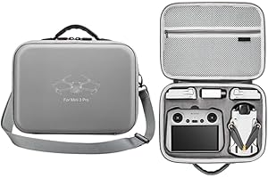 CRICIA Futerał do DJI Mini 3 PRO&RC, przenośna kompaktowa torba do przechowywania, zestaw do przenoszenia kompatybilny z dronem DJI Mini 3 PRO&RC i RC (pilot zdalnego sterowania z ekranem)