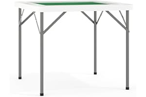 Flash Furniture Silas Table de Jeu carrée Pliante pour 4 Joueurs avec Surface de Jeu Verte et Porte-gobelets 87,6 cm