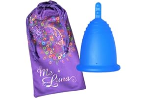 MELUNA Me Luna Coupe menstruelle Classic, manche, bleu, Taille S