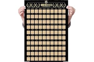 LIPEED Poster fotografico, 100 anime Scratch Off, carta da parati Smooth Movie Bucket List Top Film, carta da grattare, decorazione da parete, 100 film Bucket List Scratch Off Poster – Top Film da grattare