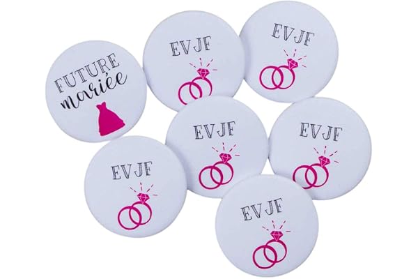 Lot Badges Mariage EVJF + Future mariée | Accessoire Mariage - Cadeau témoin - Bride Team | Te Whaka