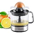 SOKANY Citrus Juicer Extractor, Compact Juicer for Healthy Juice, Oranges, Lemons, Limes, Grapefruit with Easy Pour Spout, Large Capacity 0.7L Easy-Clean (Schwarz 0,7l)