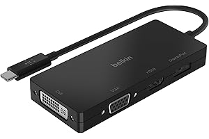 BELKIN USB-C Video Adapter (HDMI, VGA, DVI, DISPLAYPORT), BLK