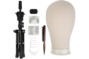 Neverland Beauty & Health Tete pour Perruque 22"(56cm),Tete a Perruque avec Trepied,TêTe de Mannequin Pour La Fabrication de Perruques avec TréPied Tête à Coiffer,éPingles et Brosse à Poils