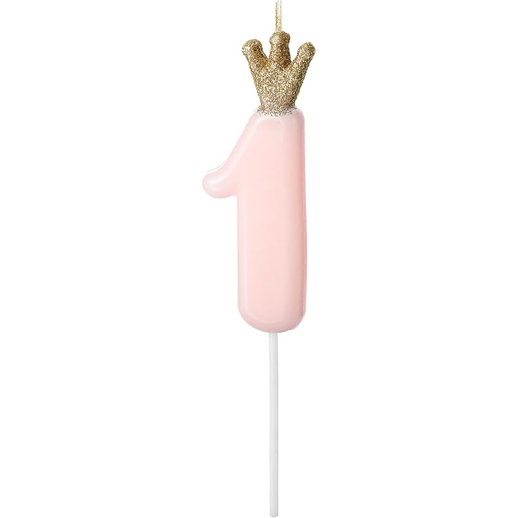 Rosa Geburtstagskrone Für 1-jähriges Mädchen – Mit Gummiband, Ca. 11,5 Cm Durchmesser