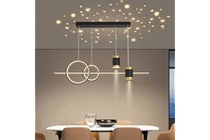 DDYY Jadalnia lampa wisząca LED do ściemniania, nowoczesna lampa sufitowa LED salon żyrandole z pilotem LED nowoczesna lampa sufitowa do salonu sypialnia kuchnia kawiarnia bar oświetlenie sufitowe (złoty)