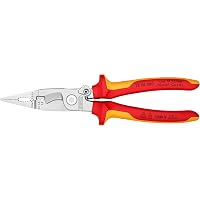 Pince Installations électriques Knipex 200 Mm - Certifiée VDE - 6 Fonctions - Isolée Gaines Bi-matière