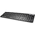 Elecom TK-FBM120KBK/EC Bluetooth Full Keyboard, Thin, Membrane Type, Antibacterial, Supports Up to 3 Multi-Pairing, iPad, Surface, Numeric Keypad, Black