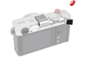 JJC Metall-Blitzschuh-Vollabdeckung Thump Up Grip mit Auslöser, kompatibel mit Fujifilm X-E5, XE5 Kamera, Silikonverkleidung Thump Handgriff, Staub- und rutschfest, silberfarben