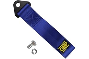 SADA72 Cinghia di traino, corda per rimorchio d’emergenza, professionale, universale, per auto, cinghia da attaccare a paraurti anteriore o posteriore, gancio traino, Non null, Blu, Taglia libera