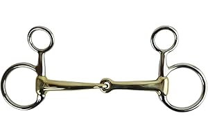AK RIDING SPORTS LTD AK Hanging Cheek / Baucher Horse Riding Snaffle Bit in German Silver AKRS-2627 (5.50'', German-Silver)