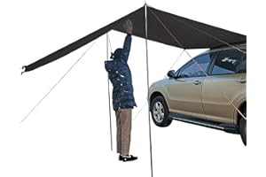 CHEN0-SUPER wasserdichte Auto markise sonnenunterkunft, tragbare Auto Seite markise Rooftop Auto Sonne schelter für SUV, Auto Canopy Camper anhänger Zelt Sonne Schatten für Camping, im freien, Reise, 440x200cm