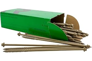 RIKA PTSR005 6.7 x 200mm 50pk Endurance Timberdrive Wood Timber Structural Screw Hardened Ruspert Green Hex Head Decking Carpentry Landscaping