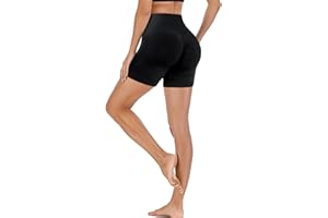 LUROON Pantaloncini Palestra Donna Pantaloncini Sportivi Vita Alta Leggins Push UP Contenitiva Senza Cuciture Elastici Leggings, Shorts Donna per Jogging Sport Yoga Fitness