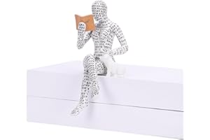 XIAOMAGG Modern Reader Sculpture Desk Bookshelf Decorations,Office Aesthetic Decor,Placed in Apartment Living Room Table,Halloween Thanksgiving (pet Puppy)