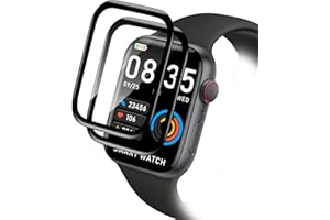 Carantee 2 Stück Schutzfolie für Panzerglas für Apple Watch Series 9/8/7 45mm Displayfolie, Flexible TPU für iWatch 9 Displayschutz, Ultradünn Blasenfrei für Apple Watch 9 Schutzglas, Anti-Staub