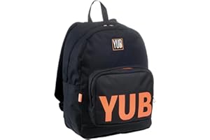 SEVEN Plecak YUB FLUO, Czarny i Zielony - Plecak Jednokomorowy Amerykański Styl - Szkoła, Podróże i Wypoczynek, Czarny, Taglia unica, Casual