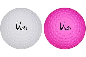 New 2020 Uwin Dimple Hockey Ball - Training Ball - White,Pink