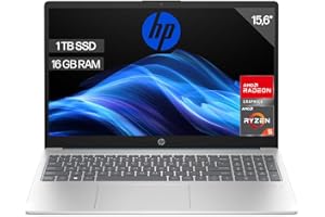 HP - Ordenador portátil de 15.6" FHD (AMD Ryzen 5-7520U, 16 GB RAM, 1TB SSD, AMD Radeon Graphics, Sin Sistema operativo) Plata y Azul - Teclado QWERTY Español
