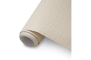 ARTHOME WALL DECOR Arthome vinilo adhesivo muebles 40cmx3m Texturizado Grasscloth Papel Pintado,Autoadhesivo Removible Contacto Papel Adhesivo para Dormitorio Estar Armario,Revestimiento mural adhesivo(Beige）