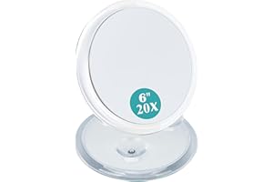 B Beauty Planet Specchio ingranditore 20x con ventose, uso per applicazione di trucco, tweezing e neri per la rimozione di blackhead/blemish