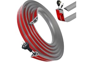 FEADBYT Flexible Cable Duct Base, 30mm (B) x 10mm (H) x 1m Mini Cable Duct, Cable Duct, Semicircular Cable Duct, Cable Duct Self Adhesive Floor, Suitable for Hiding Electrical Wires, Floors, Grey