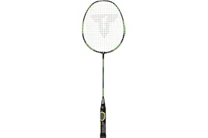 Talbot-Torro 419614 ELI TEEN - Raquette d'Initiation 63cm - manche ovale et tamis isométrique adaptés pour l'apprentissage du badminton - noir-jaune-verts