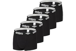Umbro Boxershorts Herren 100% Baumwolle, Unterhosen Männer, Atmungsaktiv (5er Pack)