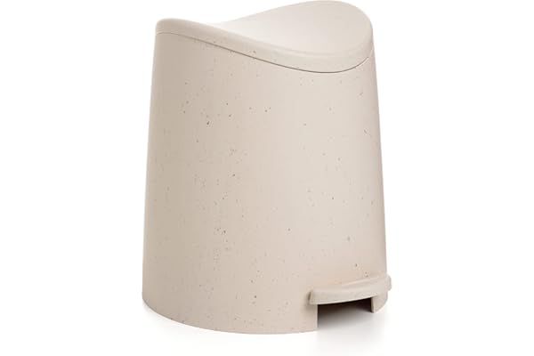 TATAY Poubelle Salle Bain avec Pédale Standard 3L | Design Pratique et Fonctionnel | Plastique de Grande Qualité | Compacte et Facile à Utiliser | Fabriquée en Espagne | 19x21,8x22,1cm – Ecohome