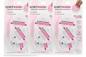 Lee Sortkwik Fingerspitzenbefeuchter, hygienisch und geruchlos, verbessert die Griffigkeit für präzises Zählen und Sortieren, nicht fettende Formel, ideal für Büro und Zuhause, 9 Stück, 0,9 l