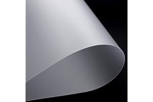 Frostad PP Plastskiva 500×600mm Halvtransparent Polypropenskiva Matt Panel 0.3–2mm for Hantverk, Mallar, Modellbygge, Skyltning Och Skydd(Thick:0.3mm)