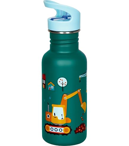 Gourde Isotherme Pompier 0.5L Die Spiegelburg - Acier Inoxydable, Motif "Quand Je Suis Grand", Couvercle Facile, Brosse De Nettoyage Incluse - Pour Enfants - 4