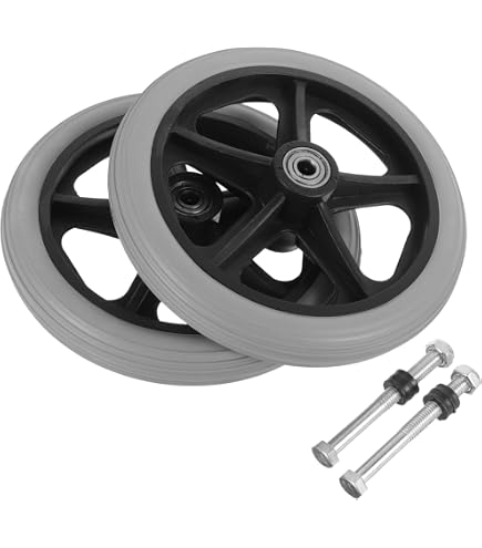NINOSO Set 4 Ruote In Poliuretano Per Carrelli Della Spesa - Capacità 635 Kg - Diametro 5 Pollici - 2