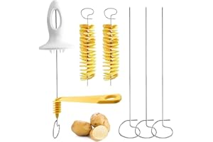 MEIYAXINWIN Spiralschneider Kartoffel, Kartoffel Spiralschneider Kartoffelspiralenschneider Kartoffelschneider Gemüse Spiralschneider, Spiral Chips Cutter Spiralschneider für BBQ Party Camping