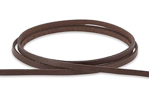 ‎AURORIS AURORIS - Lederband flach 3x1 mm - 1 m/braun