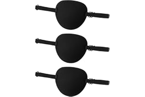 Dimeho Opaska na oczy, medyczna, regulowana opaska na oczy, 3D, niedowidzenie, leniwa osłona na oczy, wielokrotnego użytku, pirackie oko, osłona na jedno oko, dla dorosłych, dla lewego lub prawego