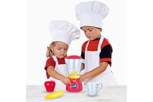 koolbitz Kids Juicer Blender Mixer Toy, Pretend Play Kitchen and House Hold Appliance, Realistic Action Light and Sound, Cooking & Food Toy, Best Gift for Children Smoothie, Fruit