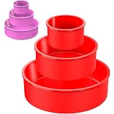Silicone Baking Molds Round 3pcs | Cake Mould | Cake Mould | Quiche Mold | Silicone Cake Baking Mould | Silicone Air Fryer Mo