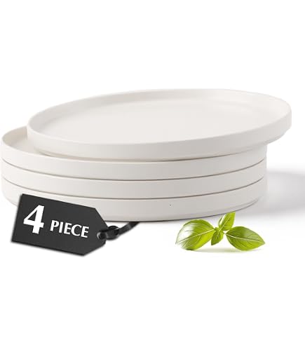 16pc Jasmine Porcelain Dinnerware Set White - Elama: Solid Round Dishes, Service for 4
