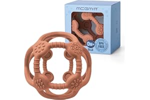 MCGMITT Balle Sensorielle pour Bébé - Jouet Tactile à Saisir pour Enfants, Dentition et Jeu pour Améliorer l'Expérience Visuelle (Orange)