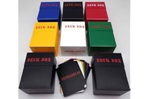 docsmagic.de Deck Box Mix - Black, Blue, Green, Red, White Yellow - 8 Count - PKM - YGO - MTG