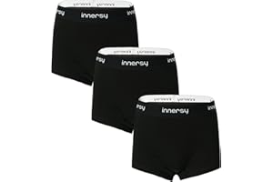 INNERSY Girls Boxers Underwear Cotton Period Pants for Teenager Age 8-16 Years (Before & End) 3 Pack